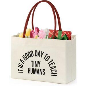 Teacher Tote Bag For Women, Canvas Tote Bags For Office Work Travel